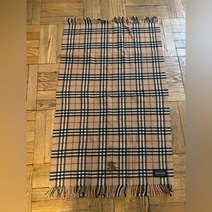 Burberry Beige Black Red Classic Check Scarf